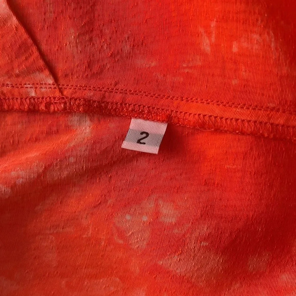 RAQUEL ALLEGRA Orange Tie-Dye V-Neck Midi Dress size 2 (Medium) - Picture 11 of 13